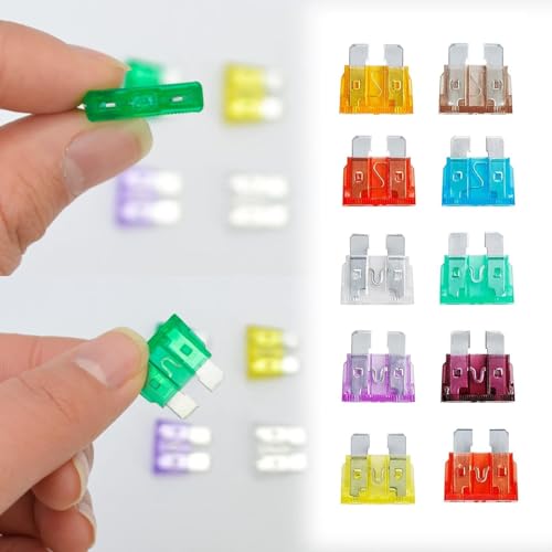 Kit de 100 fusibles para automóvil, fusibles tipo cuchilla para reemplazo en auto, RV, camión, motocicleta y bote miniatura 5