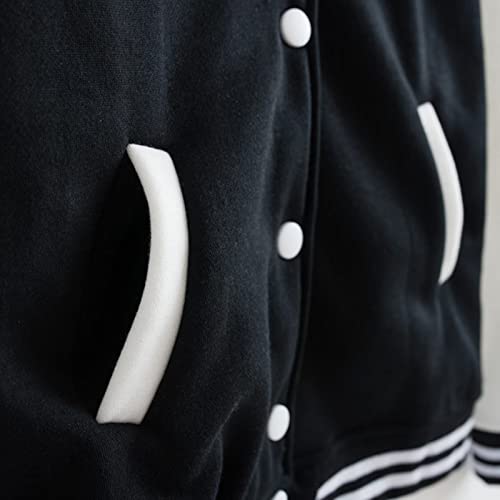 Kids Baseball Jacket Varsity Style Casual Fit Sport Boys Girls Team Uniforms Cardigan Sweatshirt4