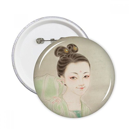 Peinture chinoise verte en badge rond pour personnaliser un sac à dos ou une veste