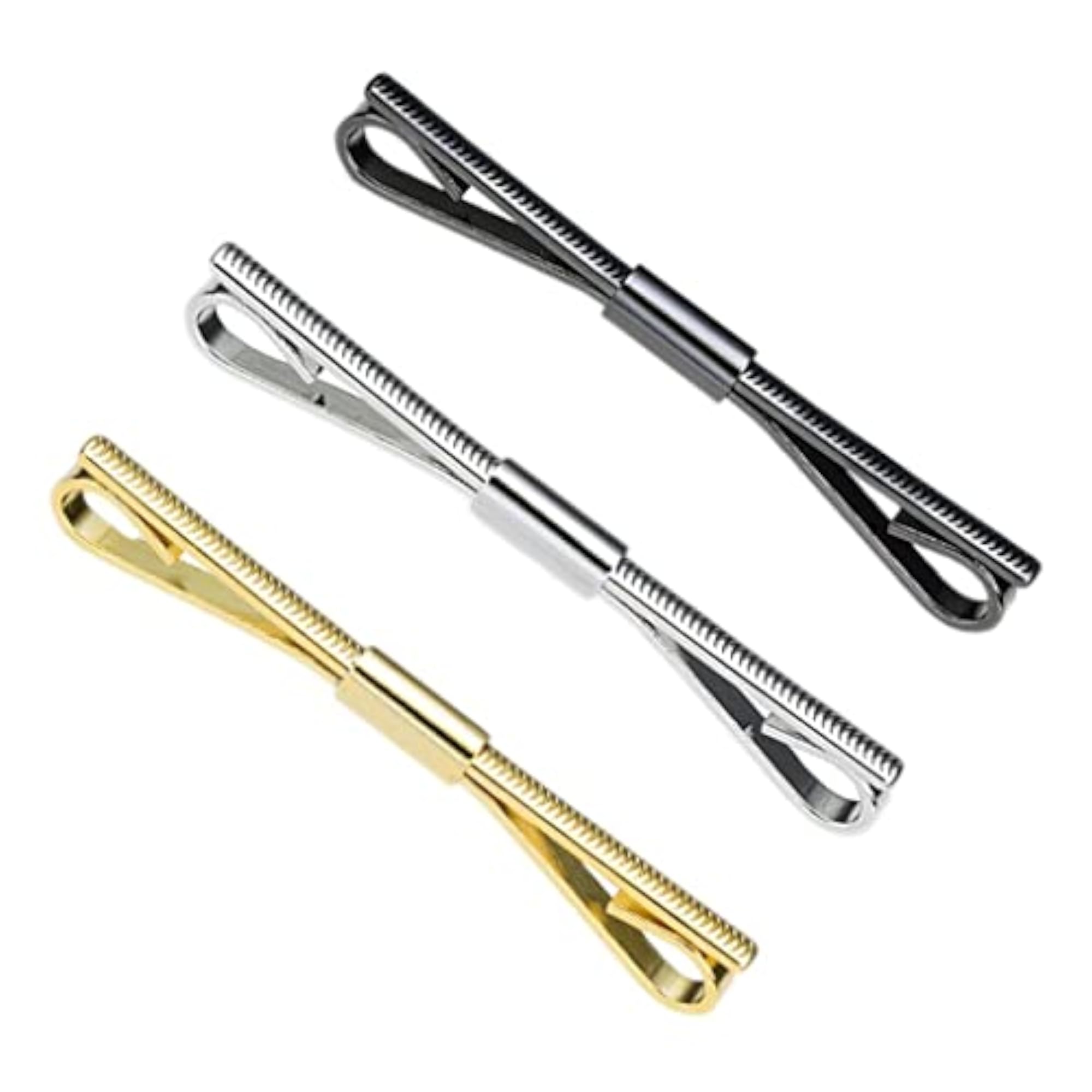 Unisex Metal Shirt Collar Clip Tie Collar Bar Pin, Black