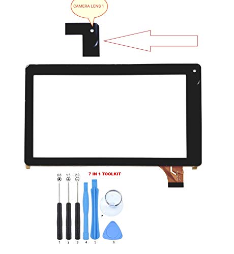 GR Touch Screen Digitizer Panel for RCA RCT6873W42KC RCT6873W42 Voyager 7 inch Tablet PC (Model 1, Black)