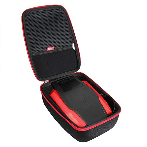 Hermitshell Hard EVA Travel Case for VacLife/Helteko Portable VacLife Air Compressor Tire Inflator (Black+Red Zipper)