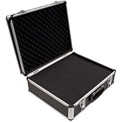 Maletin Amaestramiento PeakTech 7305 – Estuche universal para dispositivos de medición, robusto, almacenamiento de herramientas, relleno de espuma, con cerradura, protección contra el polvo, L - 405 x 330 x 150 mm