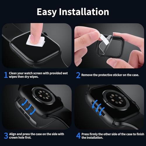 6 Pack Case with Apple Watch Screen Protector Series SE3/SE2/SE/6/5/4 44mm - image 7