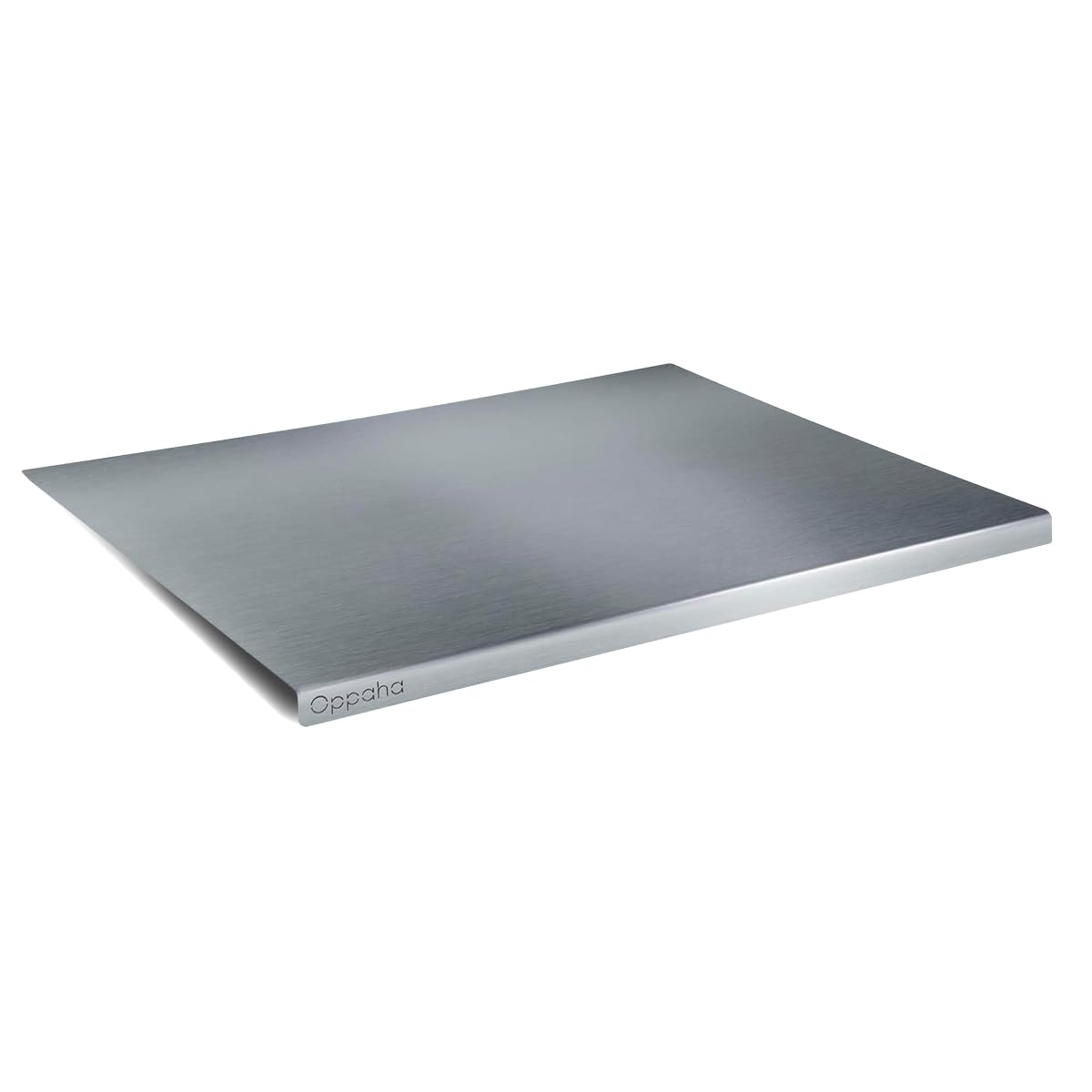 Oppaha - Spianatoia da Cucina in Acciaio Inox - Spianatoia per Impastare e Lavorare la Pasta - Piano da Lavoro Resistente e Igienico - Extraspessore 1,5 mm - 60x50 cm