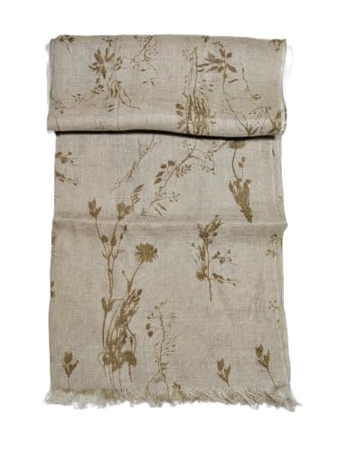Image of Shanlin Unisex Natural Color 100% Linen Scarves for Men and Women