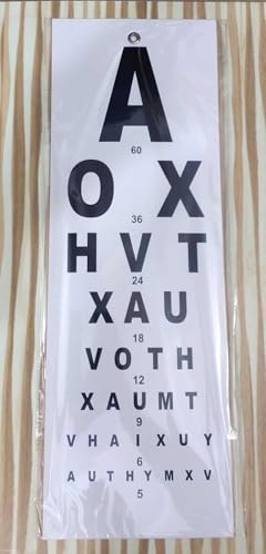 Image of HYZIK Snellen Eye Vision Chart | Eye Testing Chart.| vision chart | Snellen chart (English,number,C)