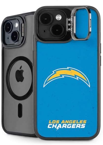 Skinit Kickstand Phone Case Compatible with iPhone 14 - Officially Licensed NFL Los Angeles Chargers - Alternate Distressed Design