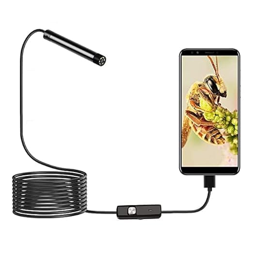 BLUELEX5m Waterproof Snake Camera 6 LED Borescope Security Camera with 5m Wire for Android Phone PC and Notebook