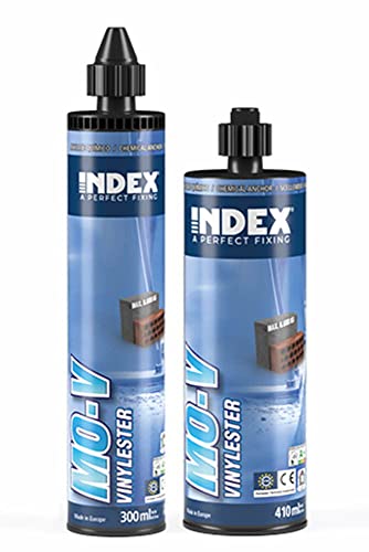 INDEX A PERFECT FIXING - MOV300 [MO- V] Taco químico vinylester, Homologado para hormigón no fisurado, Cartucho de 300 ml y 2 cánulas