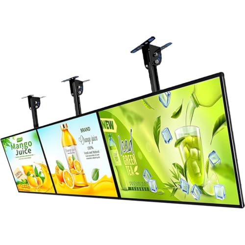 Pantalla LED para publicidad con brazo ajustable para tiendas minoristas y señalización digital iluminada