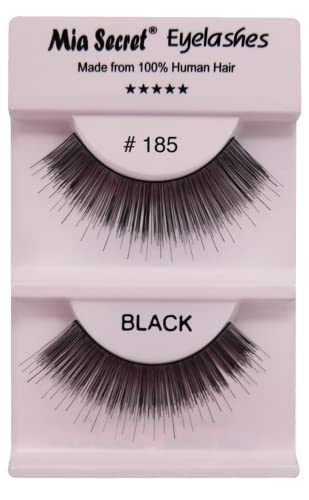 Miniatura 2 de Mia Secret Pestañas naturales regulares, pestañas postizas de estilo natural, banda transparente invisible, reutilizables y ligeras, paquete de 4