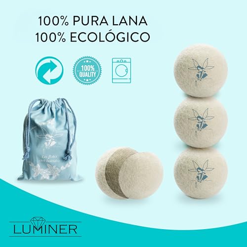 Bolas para secadora antiarrugas LUMINER que atrapan el cabello eficazmente 4