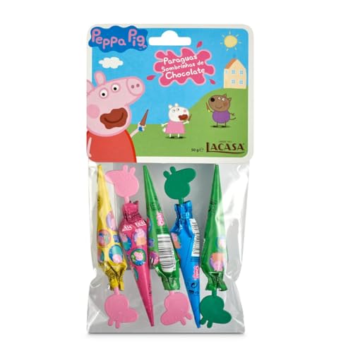 Peppa Pig Paraguas de Chocolate con Leche 5x10 gr