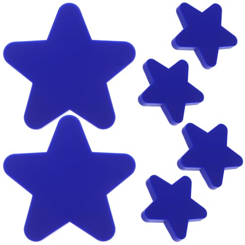 Anneome 6 piezas Pomos para Armarios Infantiles Forma de Estrella Azul Tiradores de Material Suave y Duradero para Muebles de Dormitorio y Cocina Agarre Cómodo para Cajoneras y Ropero