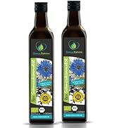 Sanus Natura Huile de nigelle bio 1000 ml (2 x 500 ml) non filtrée, pressée à froid, fraîcheur directement