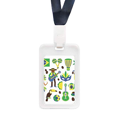 Étui carte de crédit transparent football et perroquet pour protège-badge