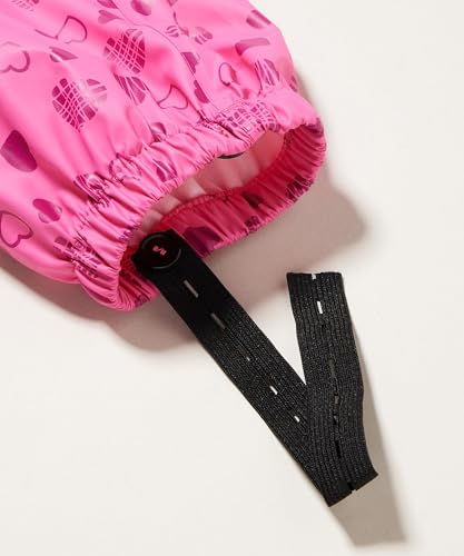 Playshoes Matschhose Regenlatzhose Ungefüttert Unisex Kinder Wind- und wasserdichte Regenhose Regenbekleidung, Herzchen, 116