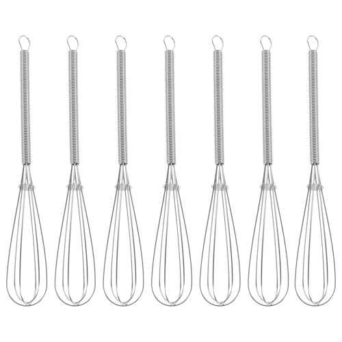 STOBAZA Mezclador Manual de Tinte para Cabello 7 Piezas de Acero Inoxidable Plata Herramienta Profesional para Batir Azúcar en Polvo y Huevos en Peluquería