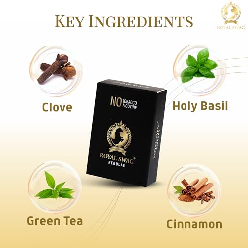 Image of ROYAL SWAG Ayurvedic Herbal Cigarettes 100% Tobacco Free 100% Nicotine Free Cigarettes Frutta, Regular Flavoured | Smoking Cessation(Pack Of 20)