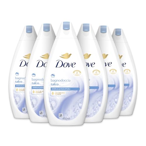 Dove Talco Duschgel, Formel mit feuchtigkeitsspendender Dermo-Natur, mit 1/4 Feuchtigkeitscreme, dermatologisch getestet… – Ansicht 1