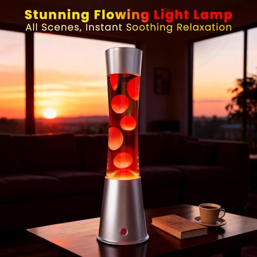 Image of 17 Colors Changing Liquid Motion Lamps LED Night Light for Kids Adults Teens 15.5 Inch Large Big Relax Mood Table Lamp for Birthday Gift Novelty Lighting Nightlight Bedroom Home Room Decor