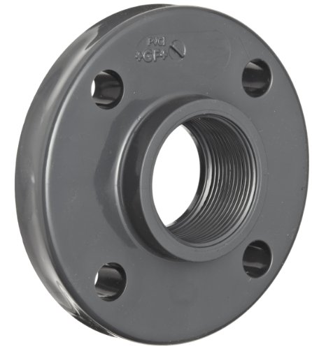 GF Piping Systems PVC Pipe Fitting, Flange, Schedule 80, Gray, 2