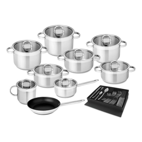 SILAMPOS - Conj. 9 + Faqueiro 24 Peças Atlantico Glass 632125V50496