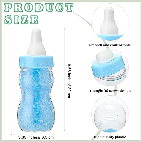 Image of Roowest 512 Pcs Baby Shower Games Guess How Many Pacifiers Sign 100 Small Guessing Games 10 HB Pencils 750ml Milk Bottle 400 Acrylic Pacifiers Decoration for Guest Gender Reveal(Blue,Animal)