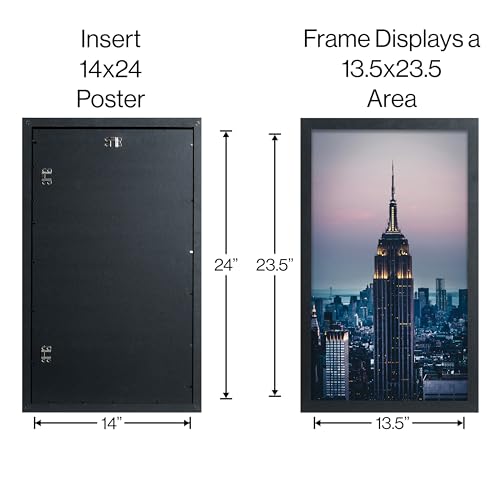Frame Amo 14X24 Black Modern Picture Or Poster Frame thumb #2