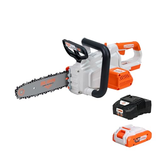 RURIS – Podadora de batería 2524E – Motor sin escobillas – Batería de litio de 20 V – 4 Ah – Potencia total de 80 Wh – Ideal para cortar madera – Incluye batería y cargador