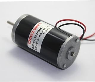 Davitu DC Motor - XC31MS57 DC12V 24V permanent magnet DC motor speed regulation can be reversed and reversed high torque high speed motor - (Speed(RPM): 6000RPM, Voltage(V): 24V)
