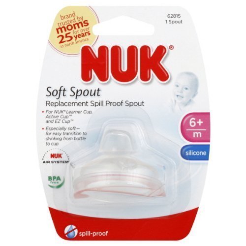 Nuk Replacement Spouts Clear Silicone - 9 Pack