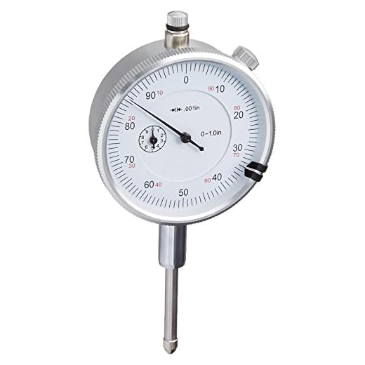 Triton 1" Dial Indicator 0.001" Graduation Travel Lug Back White Face