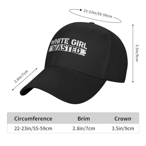 White Girl Wasted Fashionable Casquette Hat Breathable Adjustable Strap for Comfort Style 6