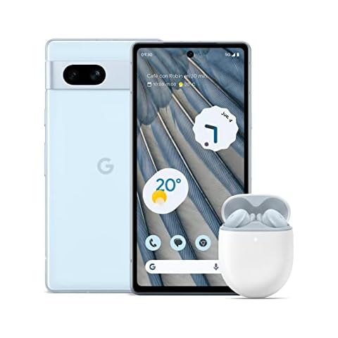 Google Pixel 7a con Pixel Buds A-Series Cover