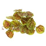 ERINGOGO 爬虫類隠れ家用リアル人工植物 テラリウム装飾 自然な見た目のシミュレーション葉付き 爬虫類水槽 カメ飼育箱向けペットの休憩 遊