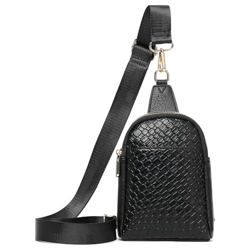 SENDEFN Small Sling Bag Crossbody Bags for Women Vegan Leather Cell Phone Cross Body Purse Fanny Packs Chest Bag for Women