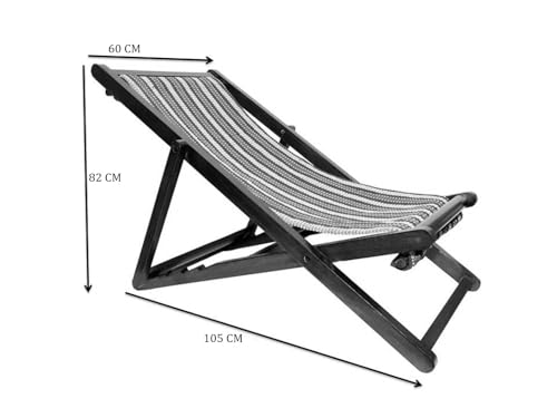 Image of Artesia Sheesham Wood with Walnut Brown Color Relaxing Chair /Comfort Folding Chair for Bed Room /Living Room Outdoor Patio Chair