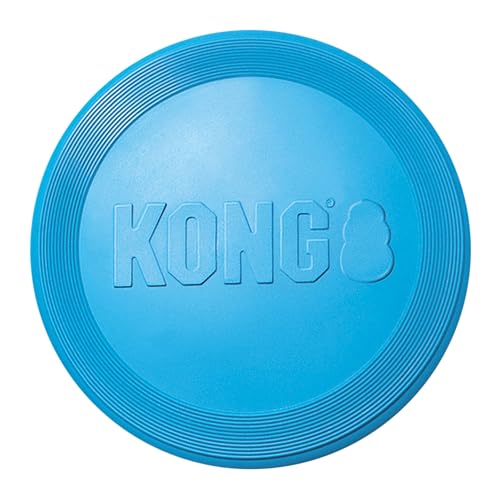 KONG Puppy Flyer - Soft Rubber Flyer Dog Toy - Flying Disc Dog Toy for Puppies - Gentle Rubber Toy for Growing Puppies - for Small Puppies - Randomly Provided Color