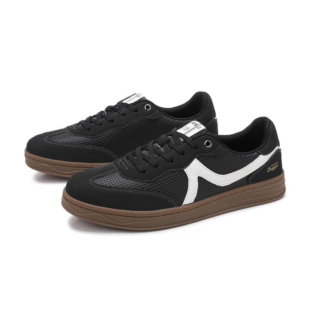 ARRIGO BELLO Schuhe Damen Sneaker Leder Sportschuhe Jogging Frau Freizeitschuhe Turnschuhe Womens Walkingschuhe Größe 36-41 (A Schwarz, Größe 37)