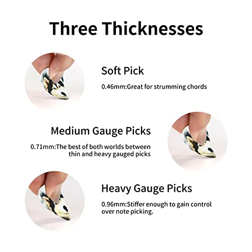 Médiators de guitare Pack de 12 médiators Husky sibérien pour guitare électrique Guitare acoustique Diverses guitares - Les Beatles, Paul McCartney, John Lennon, RIngo Starr, George Harrison Médiators de guitare Pack de 12 médiators Husky sibérien pour guitare électrique Guitare acoustique Diverses guitares – Image 5