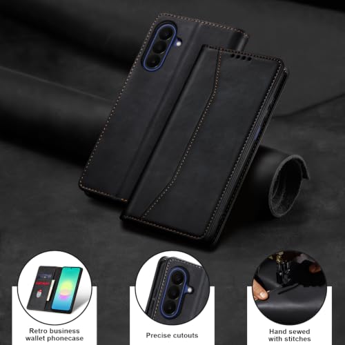 Image of Jasonyu Flip Wallet Case for Samsung Galaxy A27,Black