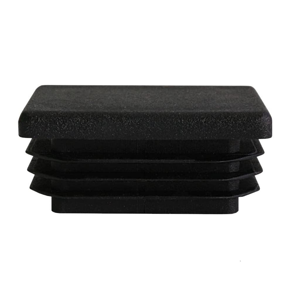 TIBU Zatyczki lamelowe prostokątne zaślepki do rur, zaślepki do rur, osłona, prostokątne, 50 sztuk, rury prostokątne, 40 x 30 x 2 mm