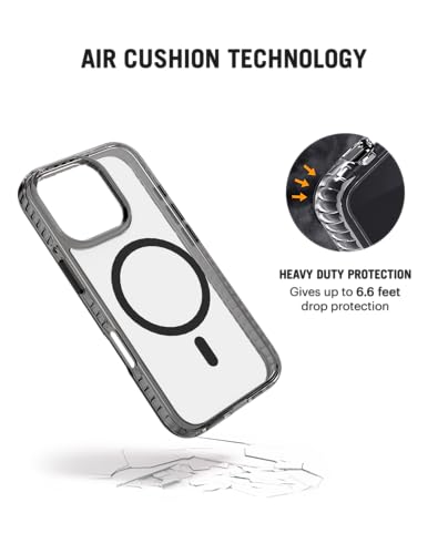 Image of DailyObjects Polycarbonate Stride 2.0 Magnetic Case Cover Compatible with iPhone 16 Pro | Wireless Charging Slim Back Cover | 2 Layer Edge Protection & Shockproof, Clear