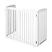 PAWLAND Freestanding Foldable Pet Gate for Dogs Extra Wide and Tall,4 Panel,36 inch Tall Dog Fence, Dog Gate for The House, Doorway, Stairs, White
