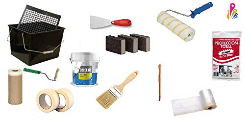 ECOCCEL MAXI KIT pintura de pared. Pack completo profesional para pintar. paredes, acondicionar y proteger.