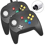 2 Pack Classic N64 Mini Controller, kiwitatá Retro N64 Wired Bit Remote Upgraded Joystick Gamepad...