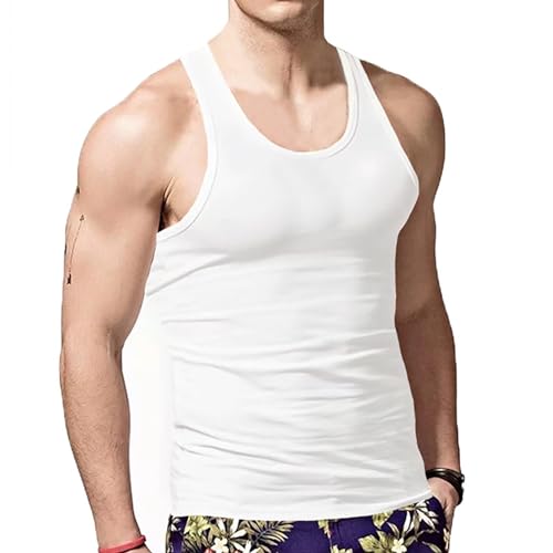 Wife Beaten Men 6 Pack Shirts,Compression Shirts for Men,Slimming Body Shaper Vest Tank Top Undershirt2