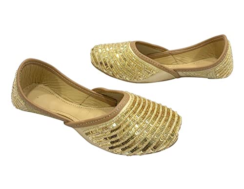 Jutti for Girls Mojari Toddler/Little Kid/Big Kid Flat Party Shoes Formal Beaded Girls Dress Juttis Slip on Punjabi Juti3